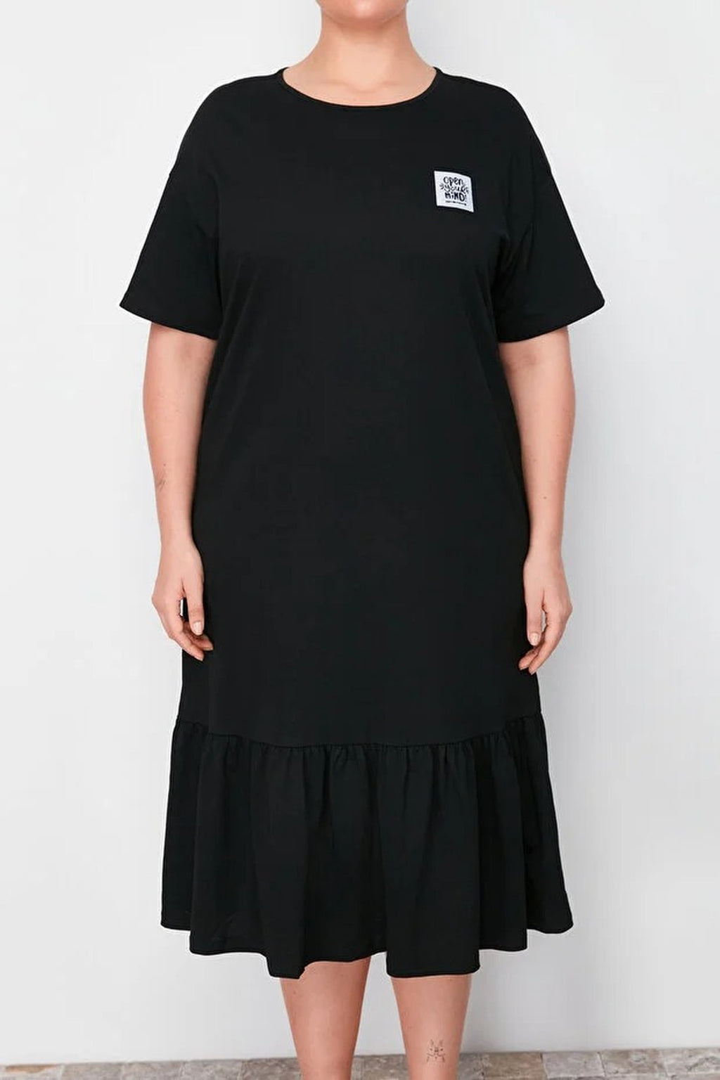 100% Cotton Knitted Plus Size T-shirt Dress