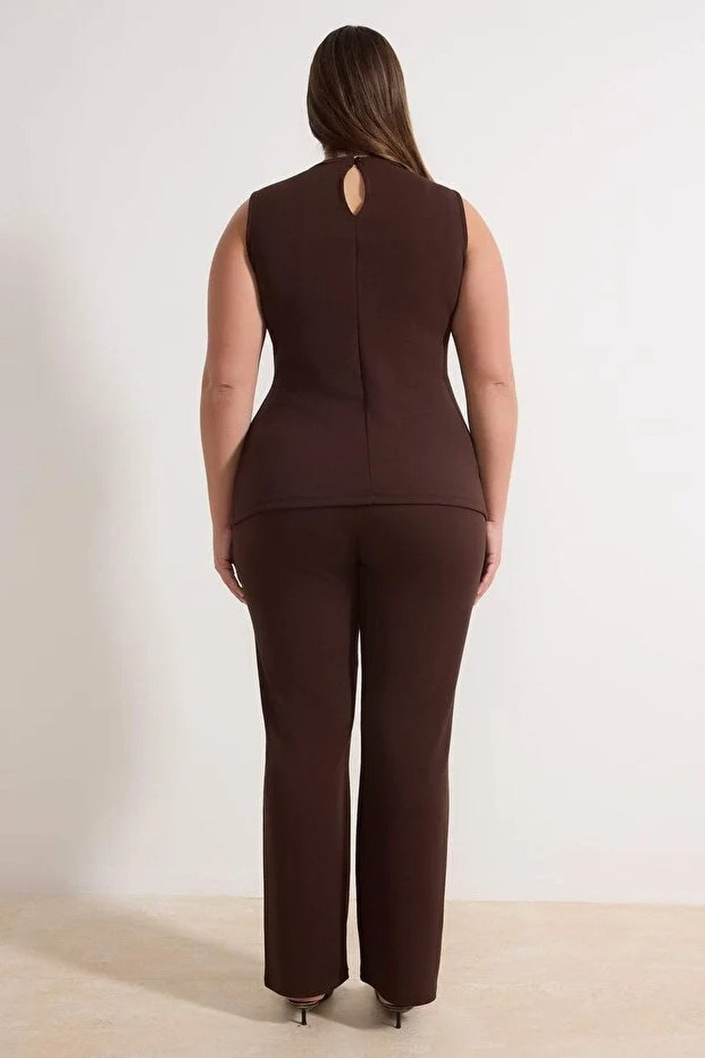 2- Piece Knitted Seasonal Top and Bottom Set with Slit Detail