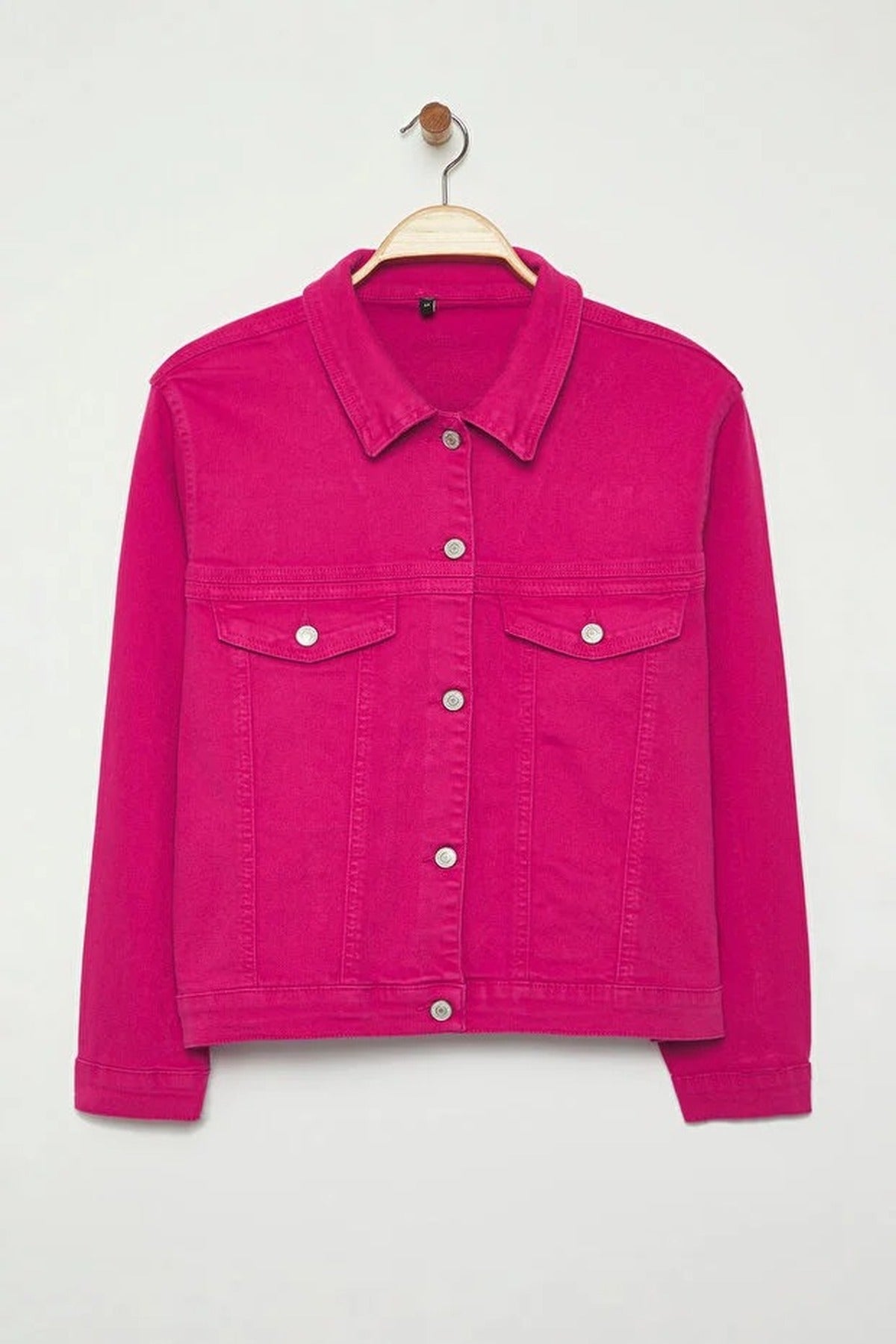 Stretch Crop Plus Size Denim Jacket