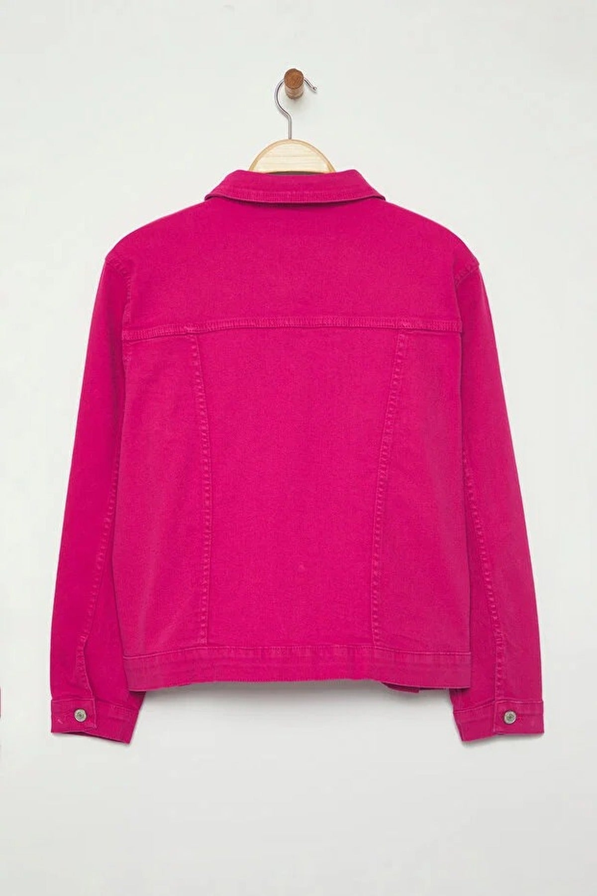 Stretch Crop Plus Size Denim Jacket
