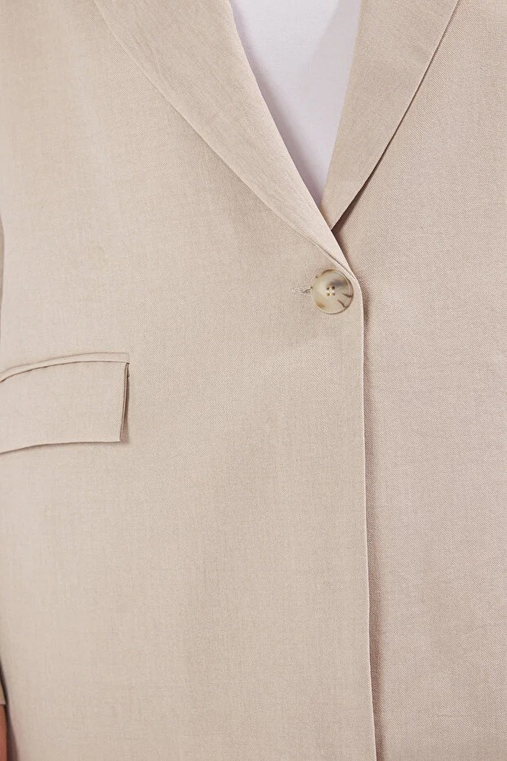 Linen-Look Woven Plus Size Jacket
