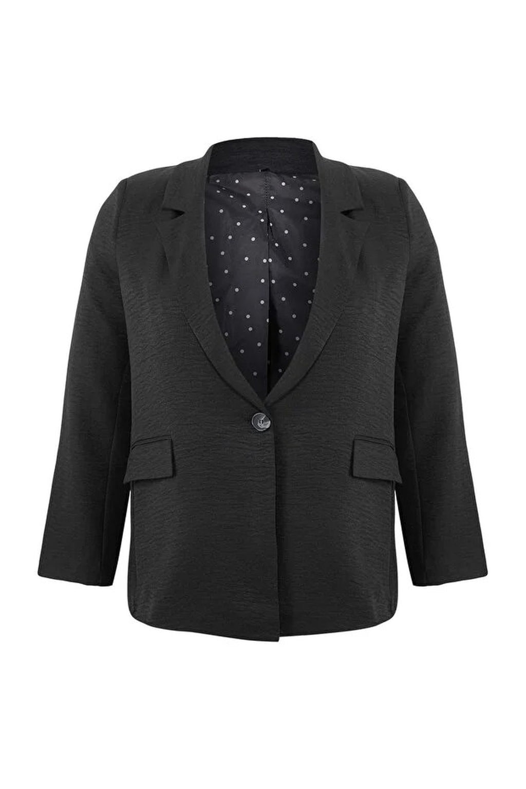 Linen-Look Woven Plus Size Jacket