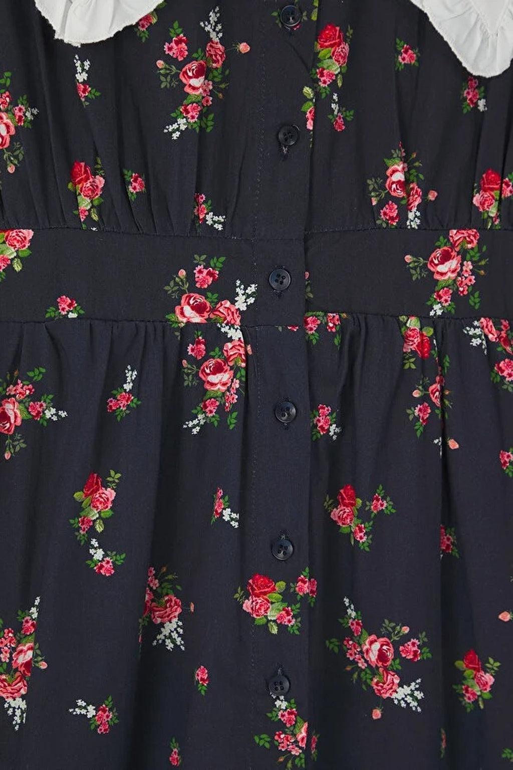 Floral Poplin 100% Cotton Midi Woven Plus Size Dress