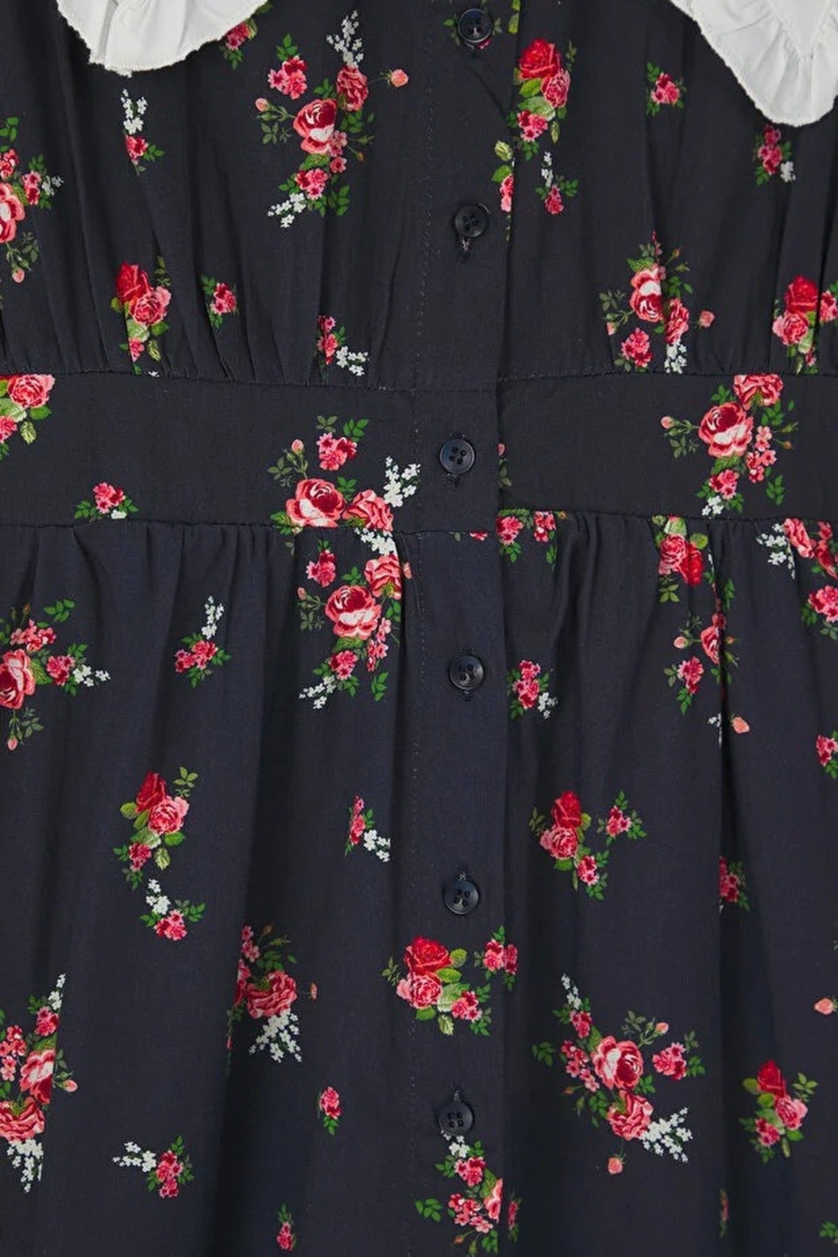 Floral Poplin 100% Cotton Midi Woven Plus Size Dress