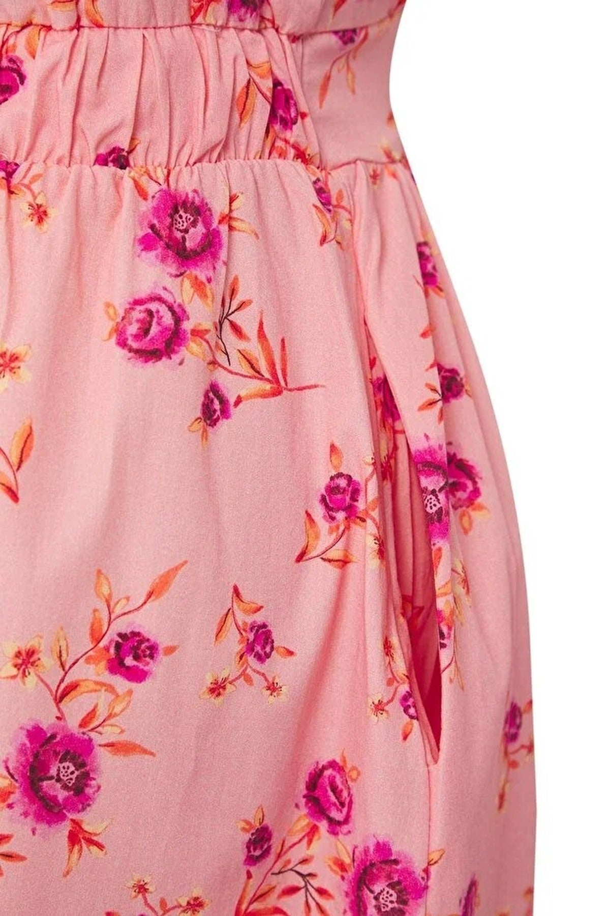 Floral Poplin 100% Cotton Midi Woven Plus Size Dress