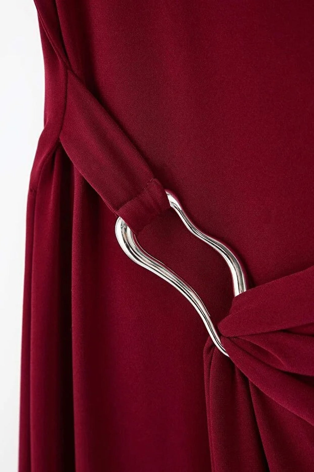 Bodycon Midi Accessory Detail Knitted Plus Size Dress
