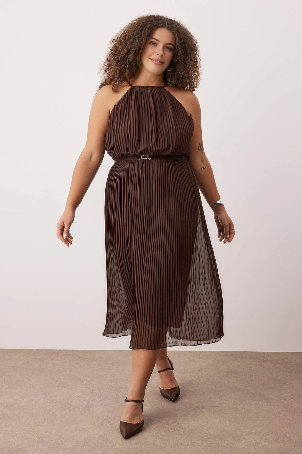 Bodycon Maxi Length Chiffon Woven Plus Size Dress