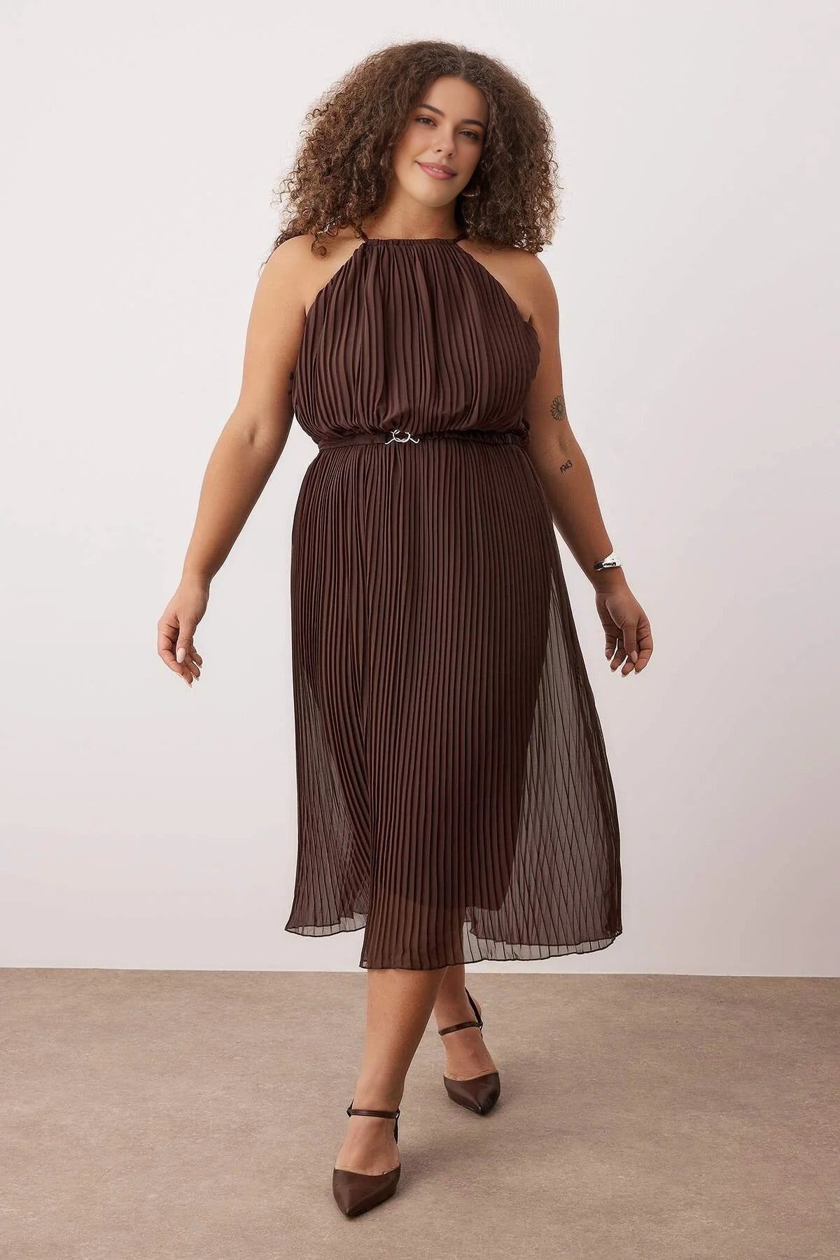 Bodycon Maxi Length Chiffon Woven Plus Size Dress