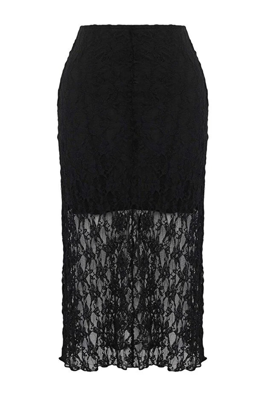 Lace A-line Mini Lined Plus Size Skirt