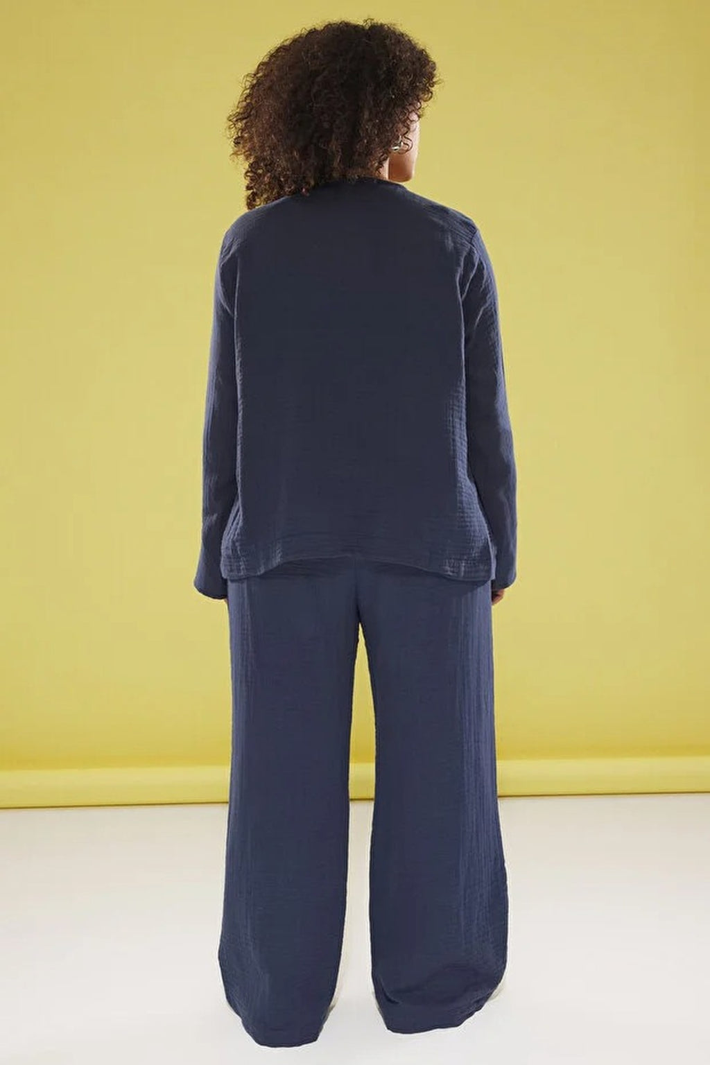 Muslin 100% Cotton Plus Size Two-Piece Set with Bow