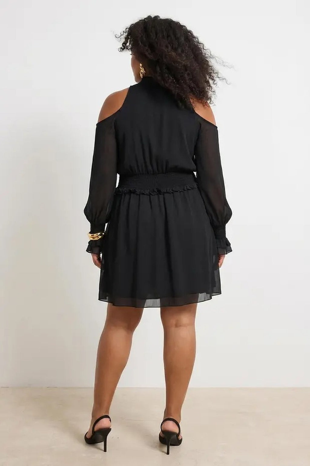 Chiffon Woven Mini Plus Size Dress