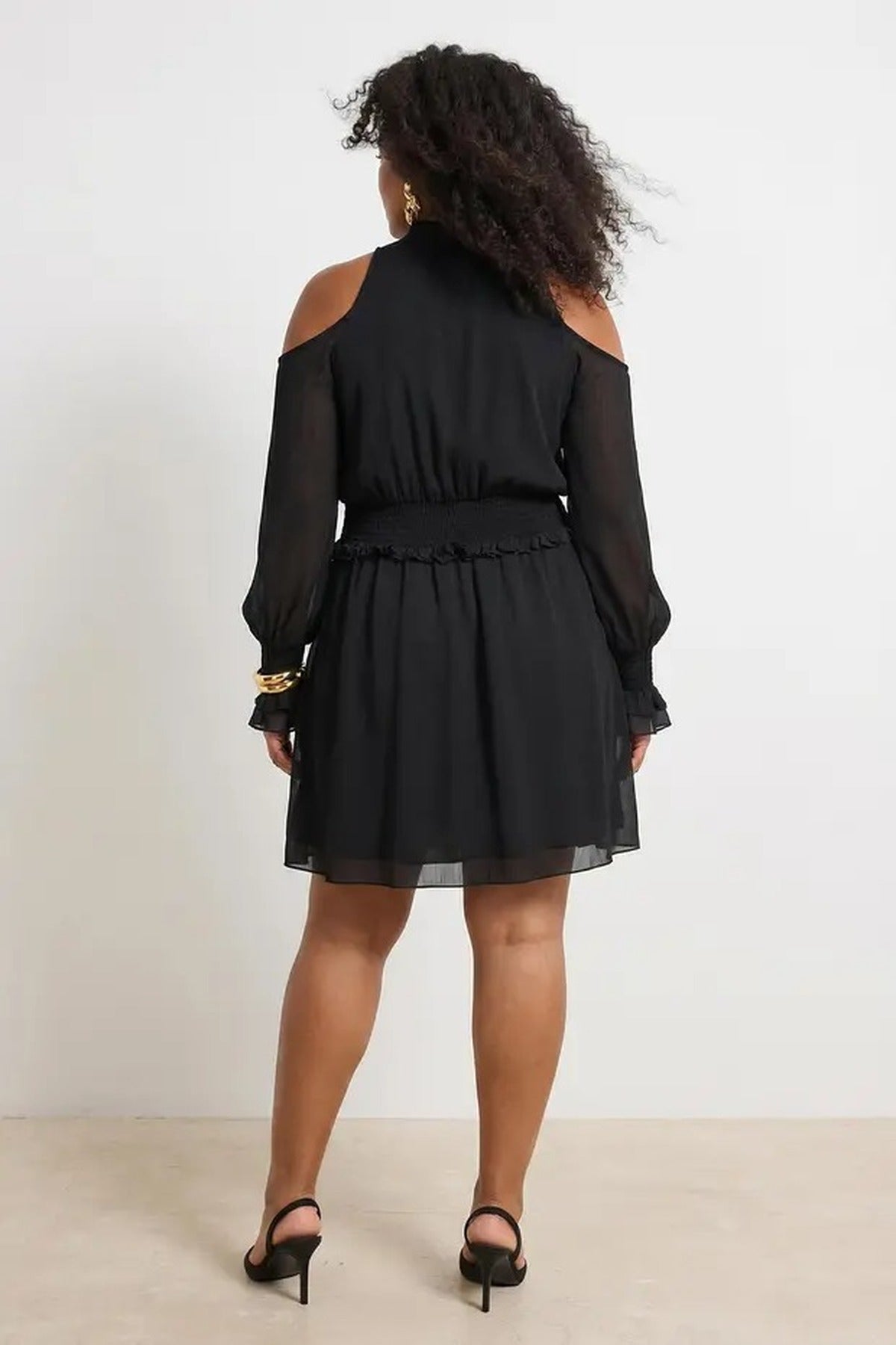 Chiffon Woven Mini Plus Size Dress