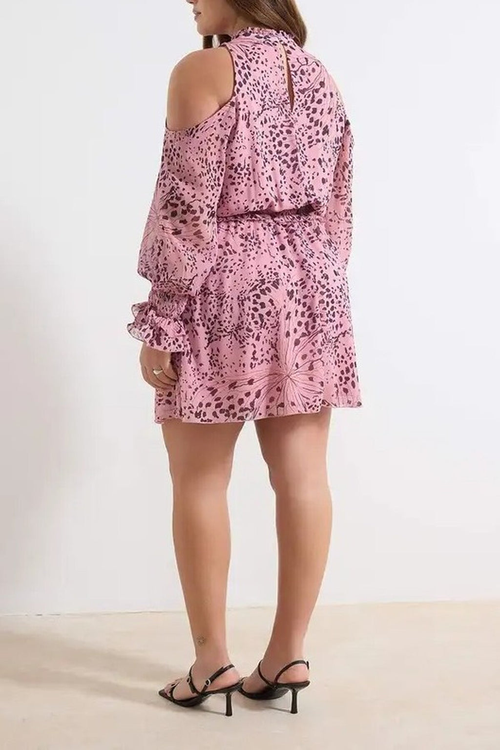 Chiffon Woven Mini Plus Size Dress