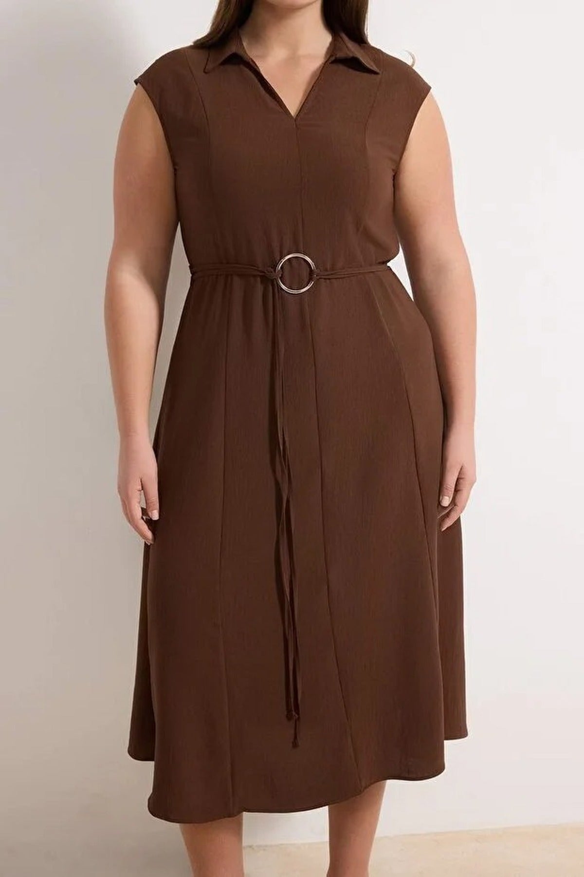 Midi Woven Plus Size Dress