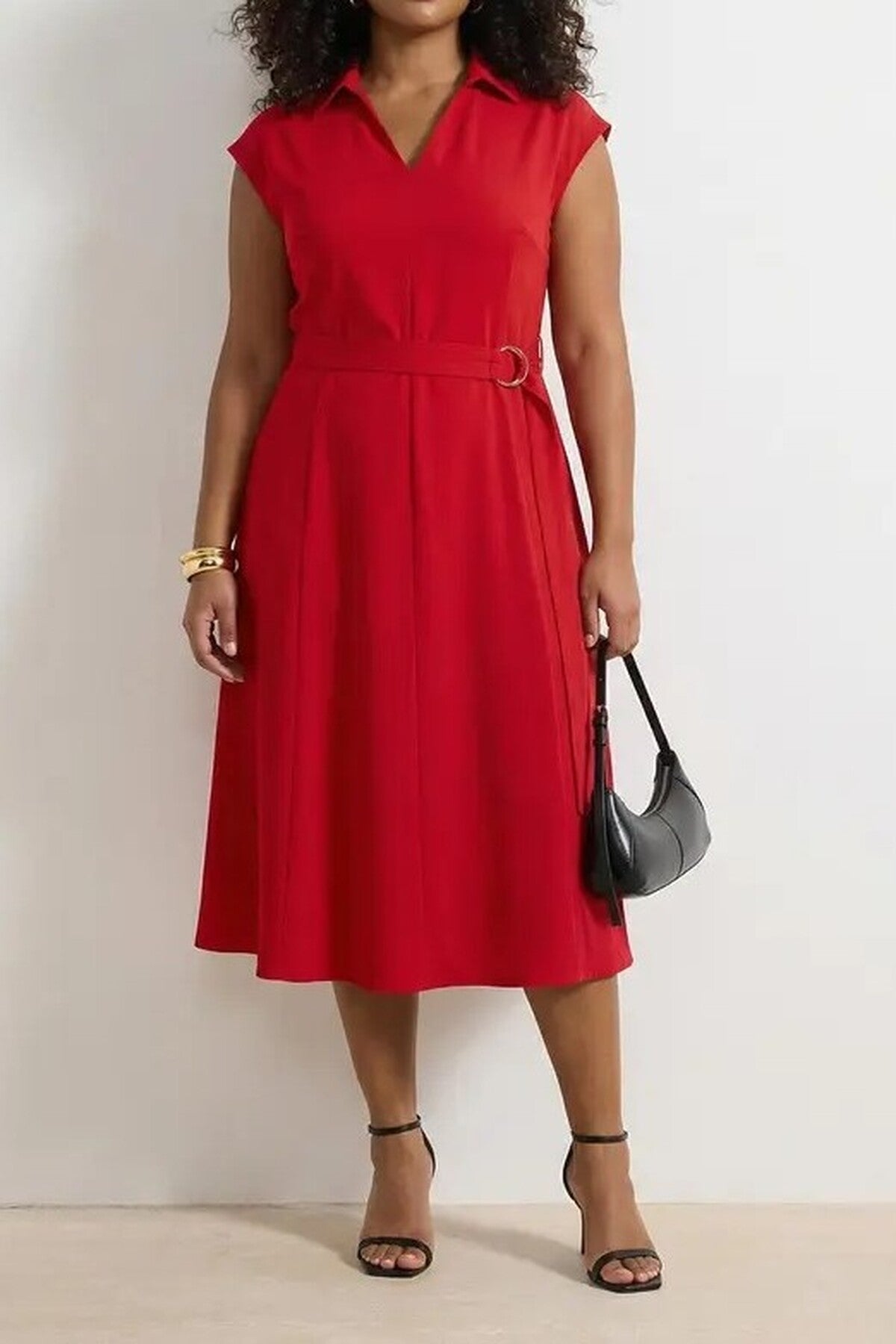Midi Woven Plus Size Dress