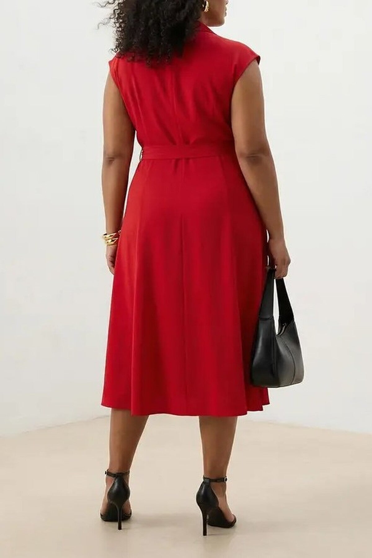 Midi Woven Plus Size Dress