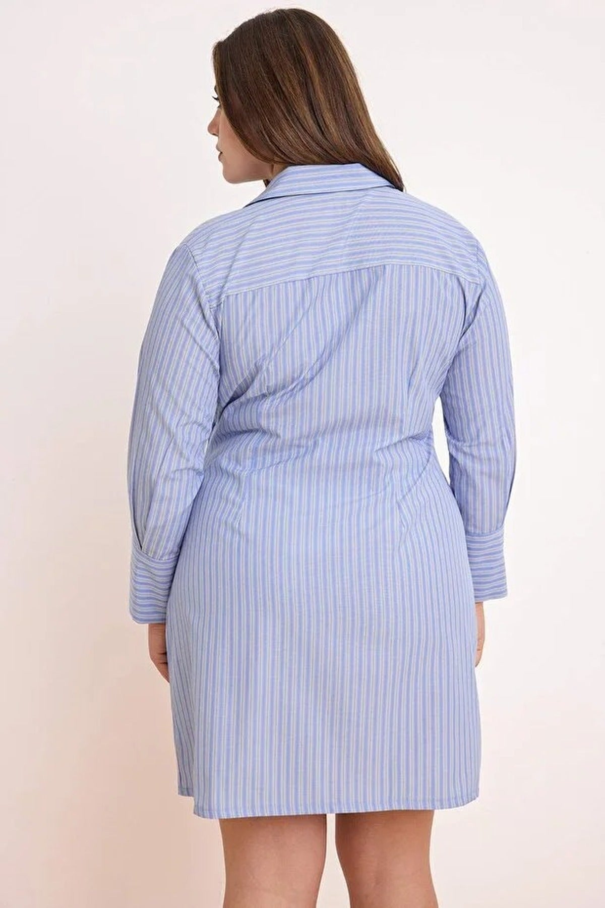 Mini Woven Plus Size Shirt Dress