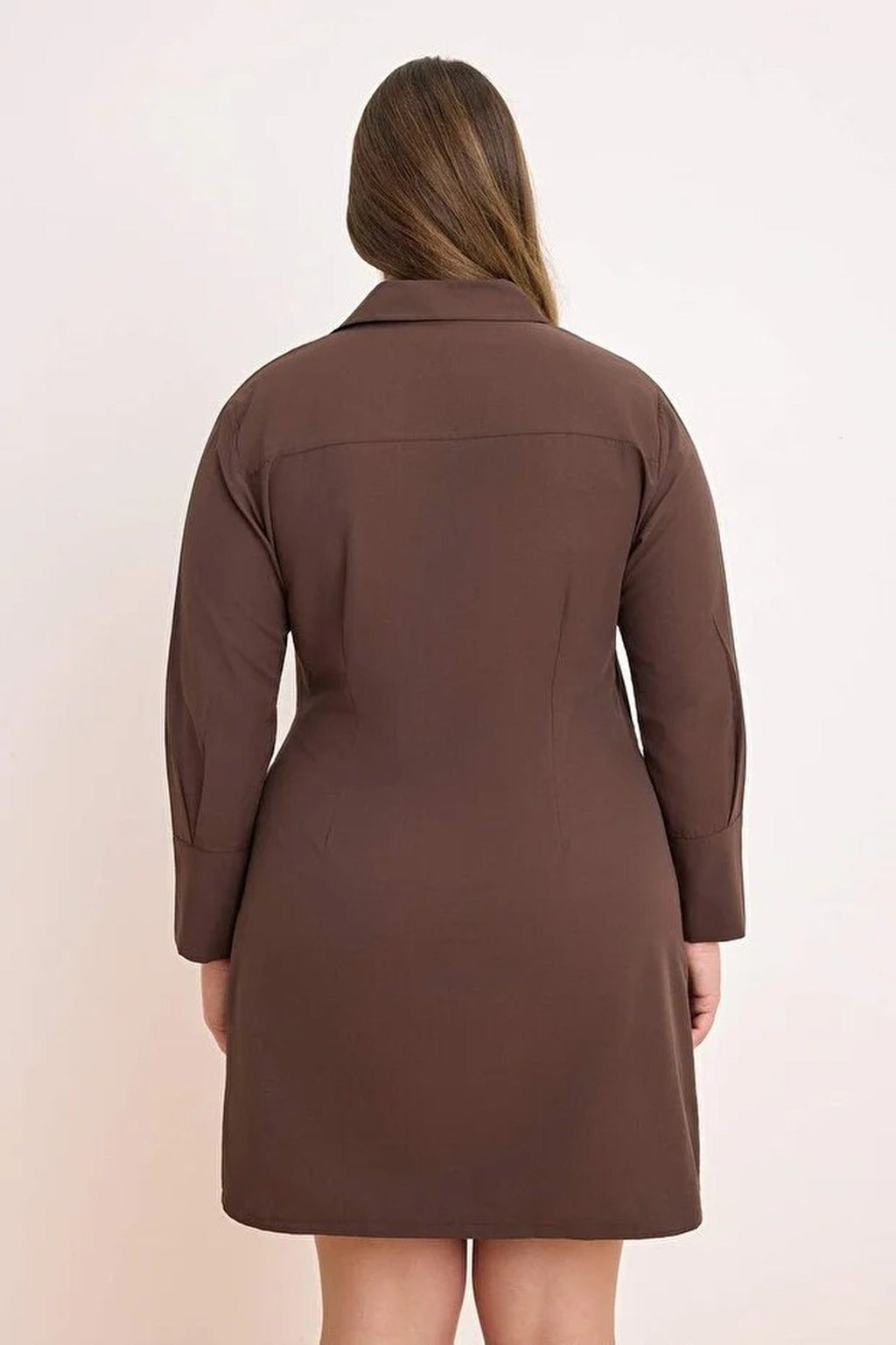 Mini Woven Plus Size Shirt Dress