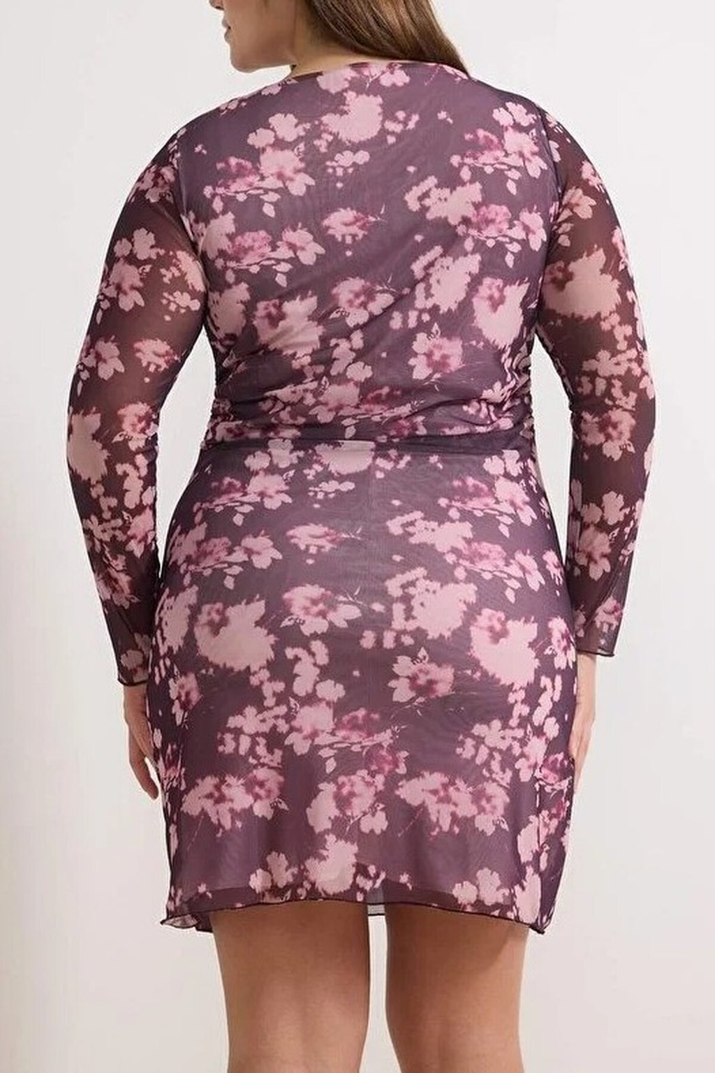 A-Line Mini Knitted Plus Size Dress
