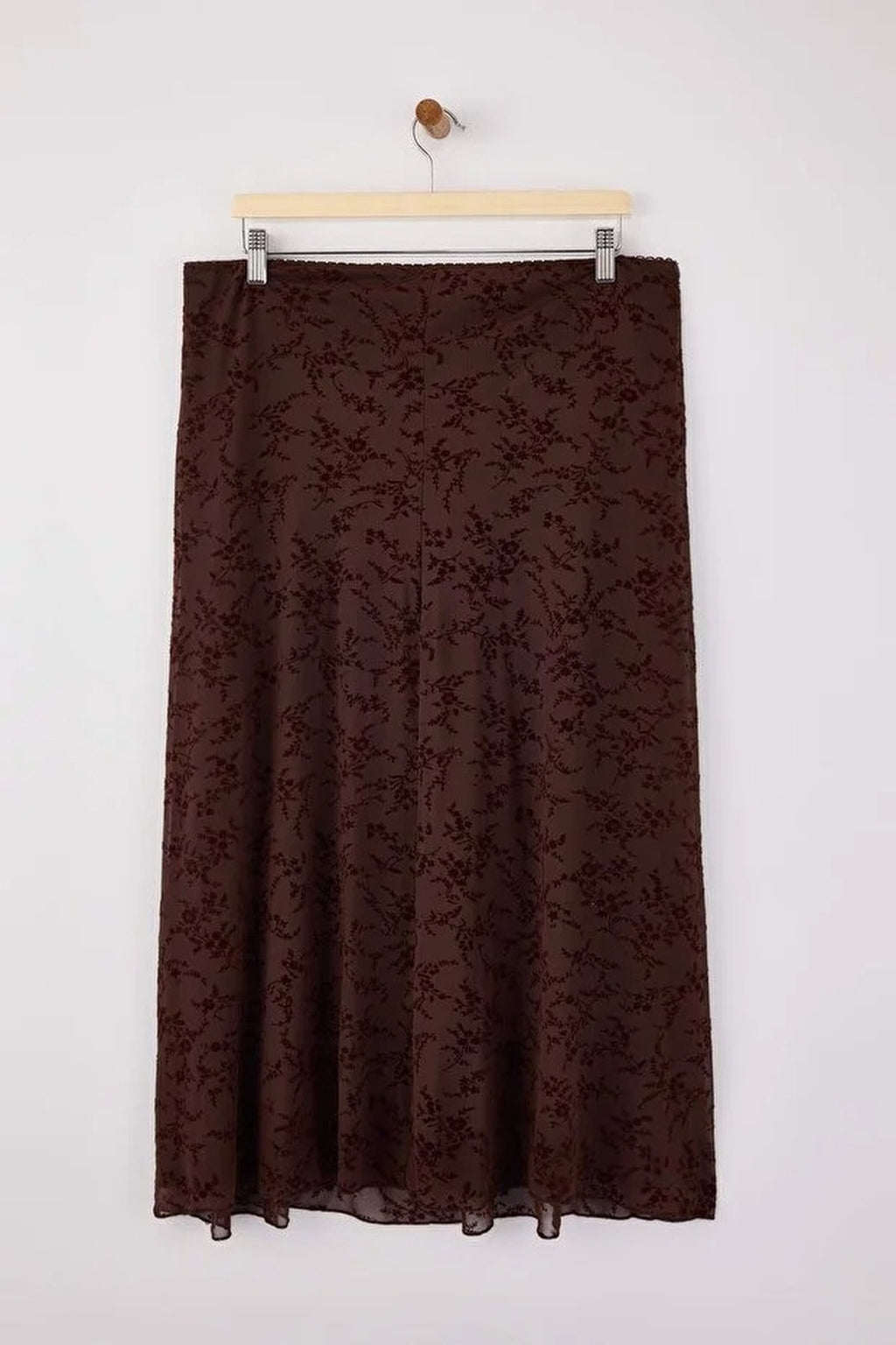 Flocked Knitted Plus Size Skirt