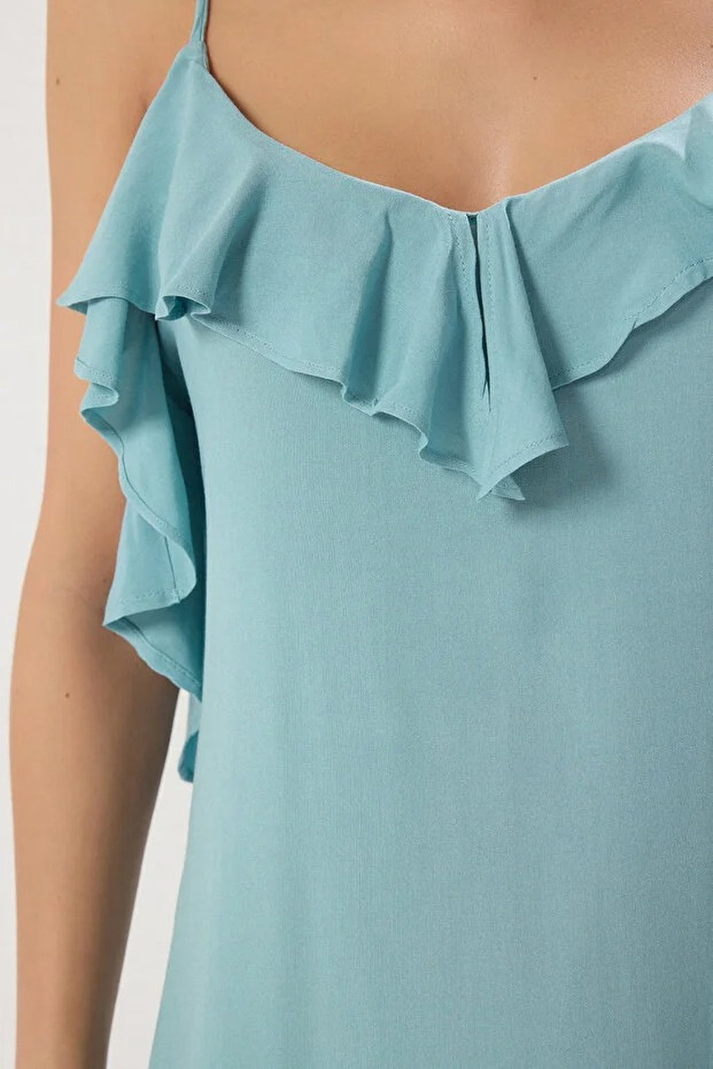 Woven Ruffled Beach Midi Dress