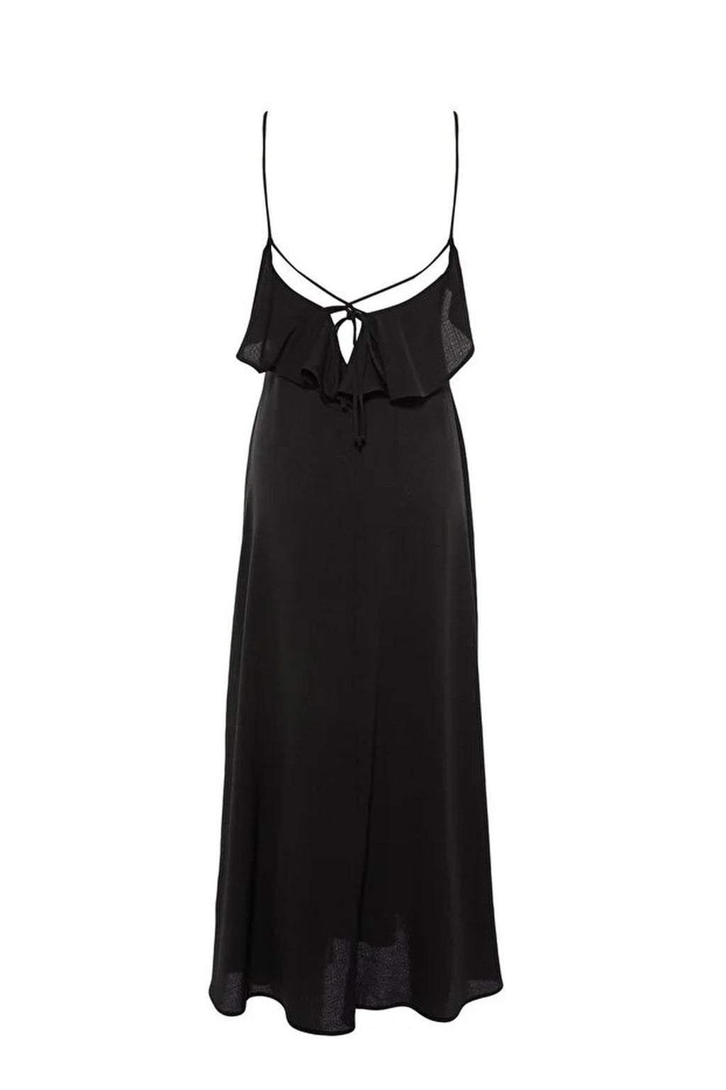 Woven Ruffled Beach Midi Dress