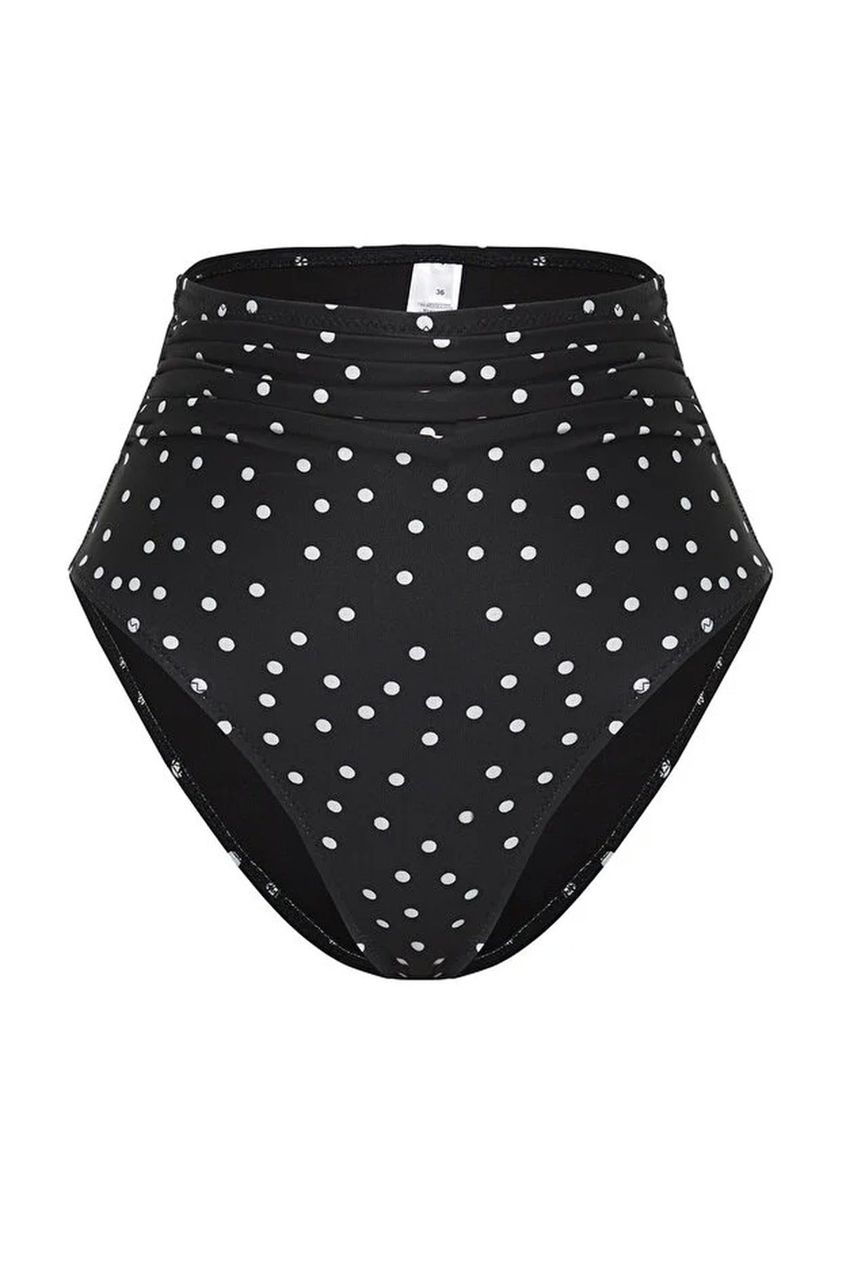 Polka Dot Slimming Effect Hipster Super High Waist Bikini Bottom