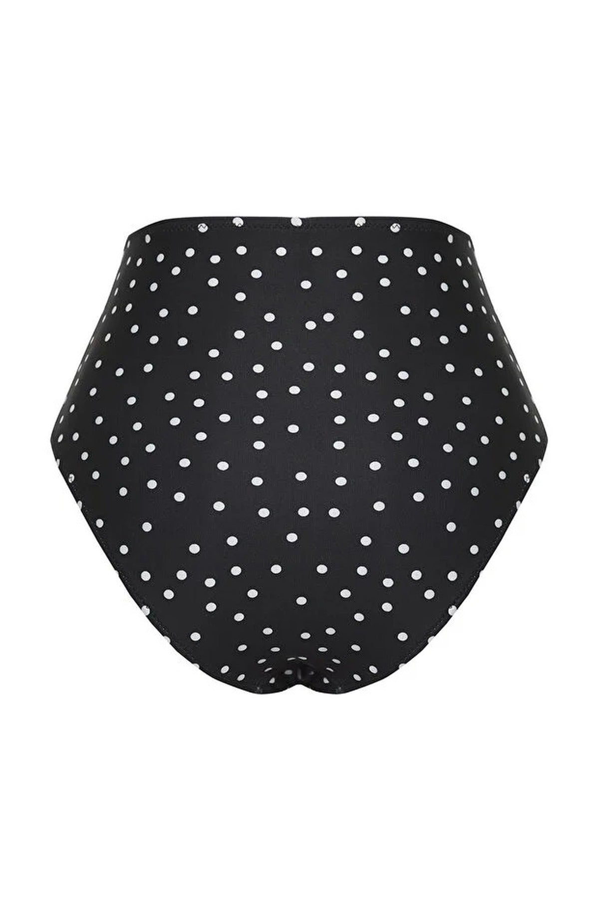 Polka Dot Slimming Effect Hipster Super High Waist Bikini Bottom