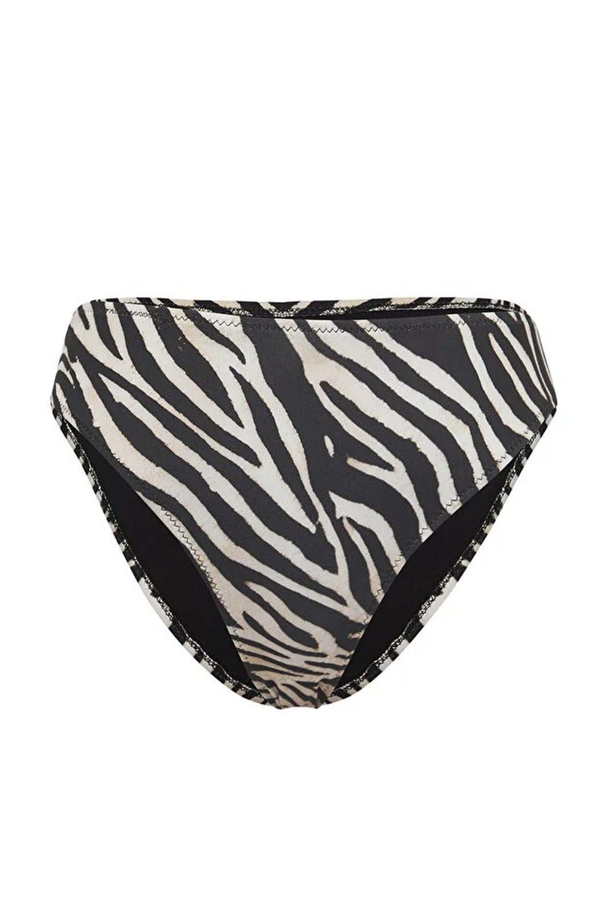 Zebra Pattern Regular Waist Bikini Bottom
