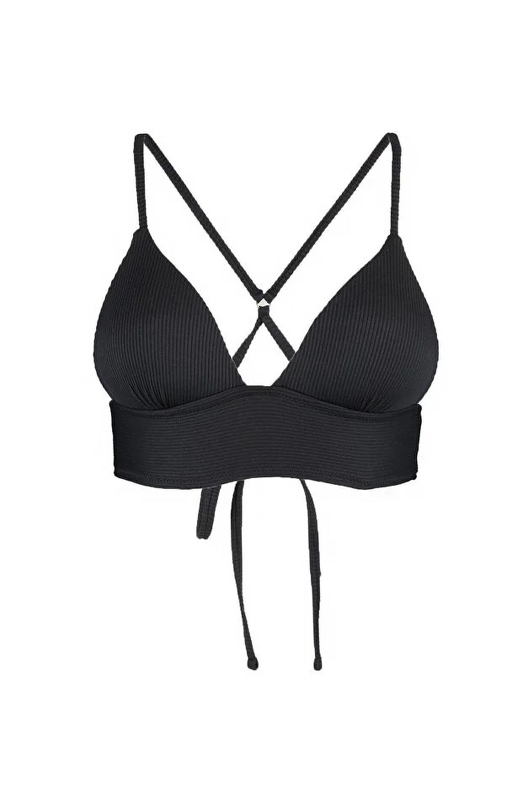 Textured Triangle Push-Up Bikini Top