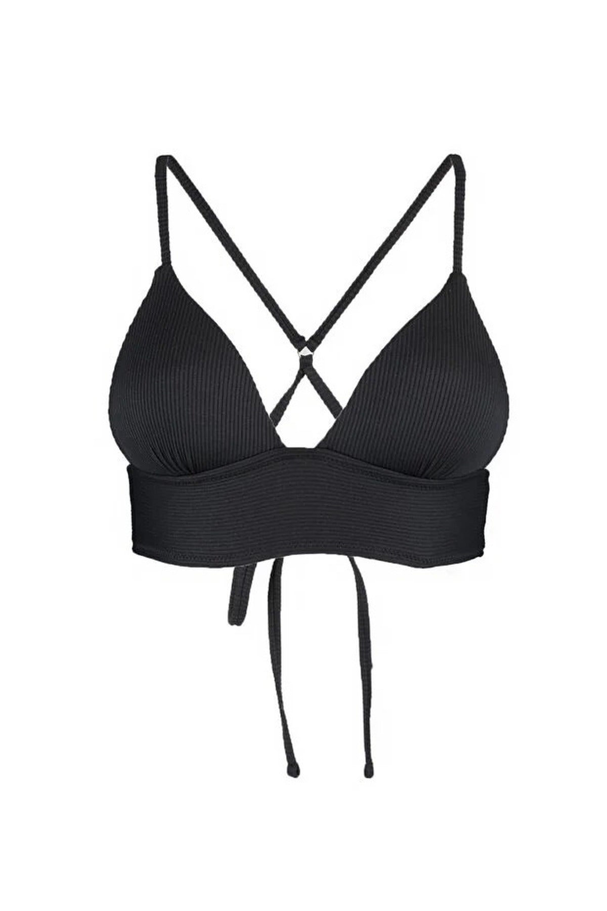 Textured Triangle Push-Up Bikini Top