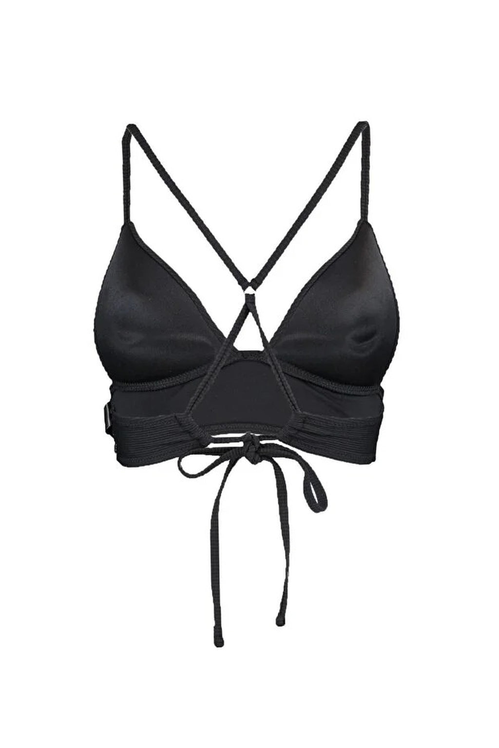 Textured Triangle Push-Up Bikini Top