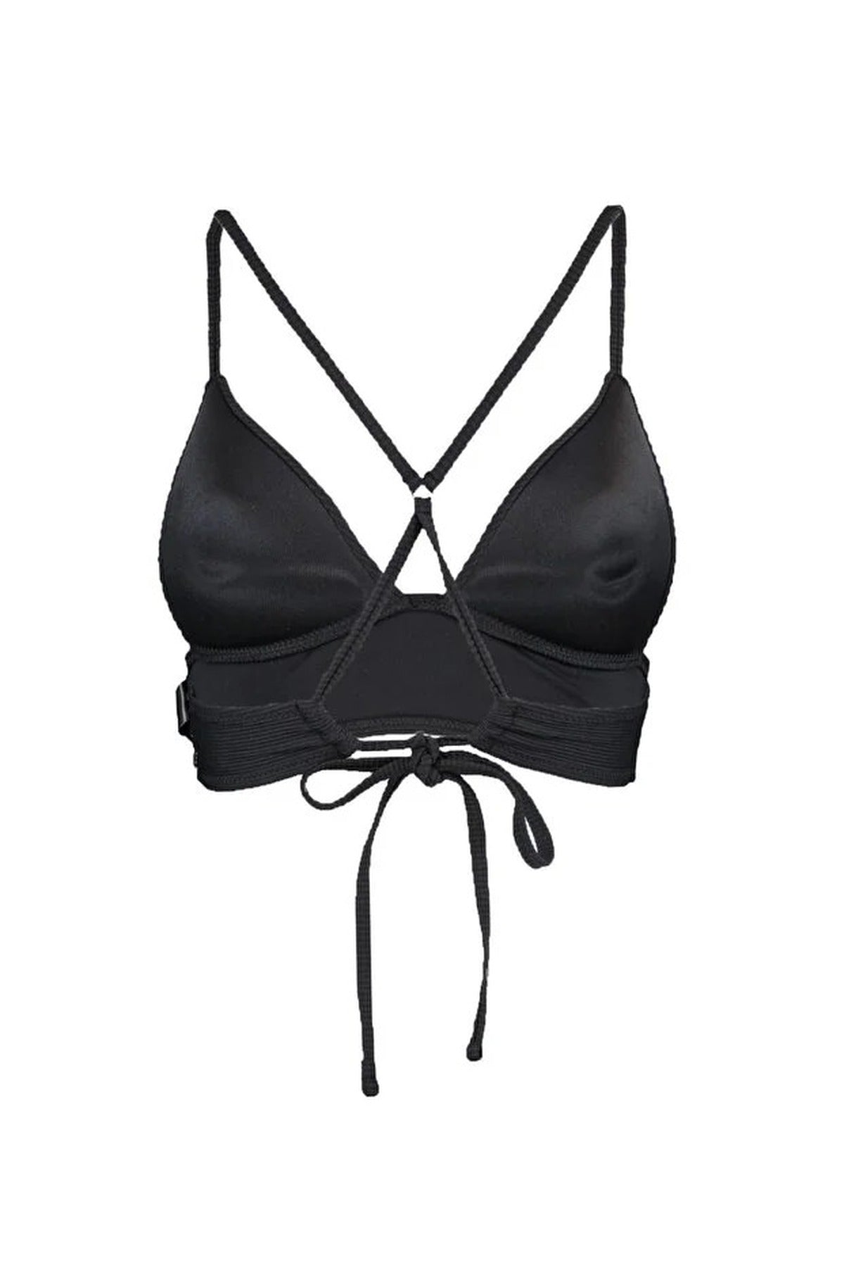 Textured Triangle Push-Up Bikini Top