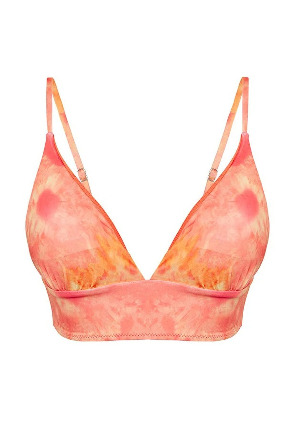 Patterned Triangle Covered Bikini Top