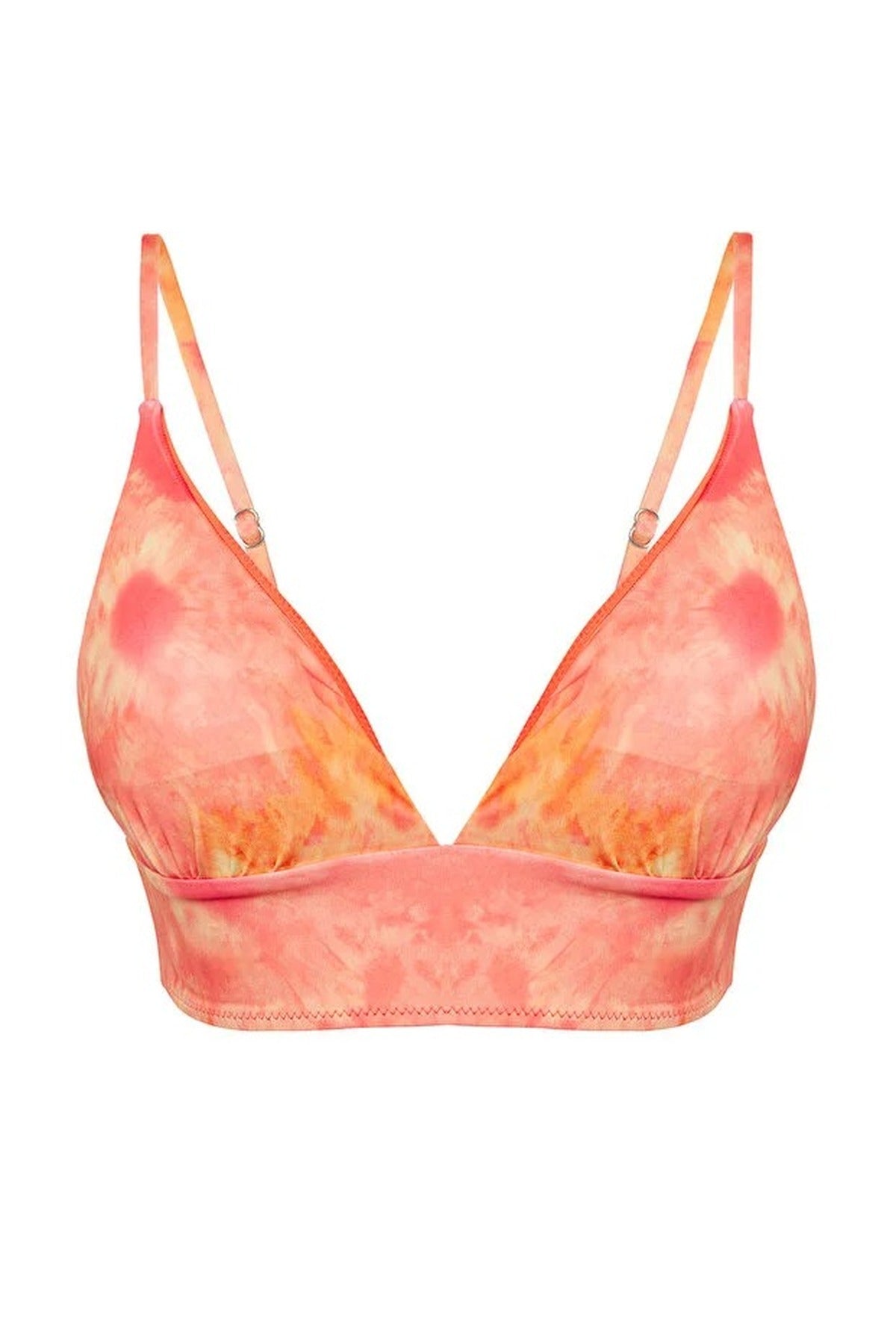 Patterned Triangle Covered Bikini Top