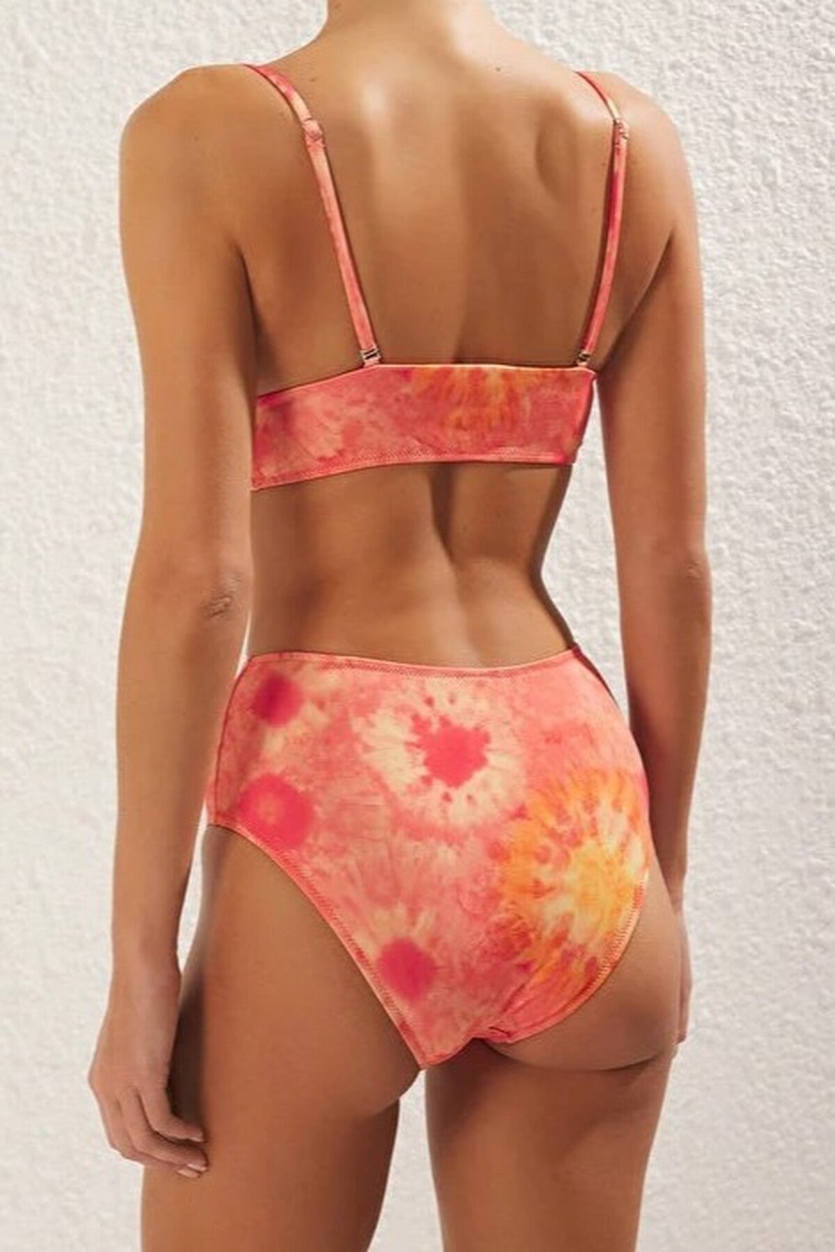 Patterned Triangle Covered Bikini Top