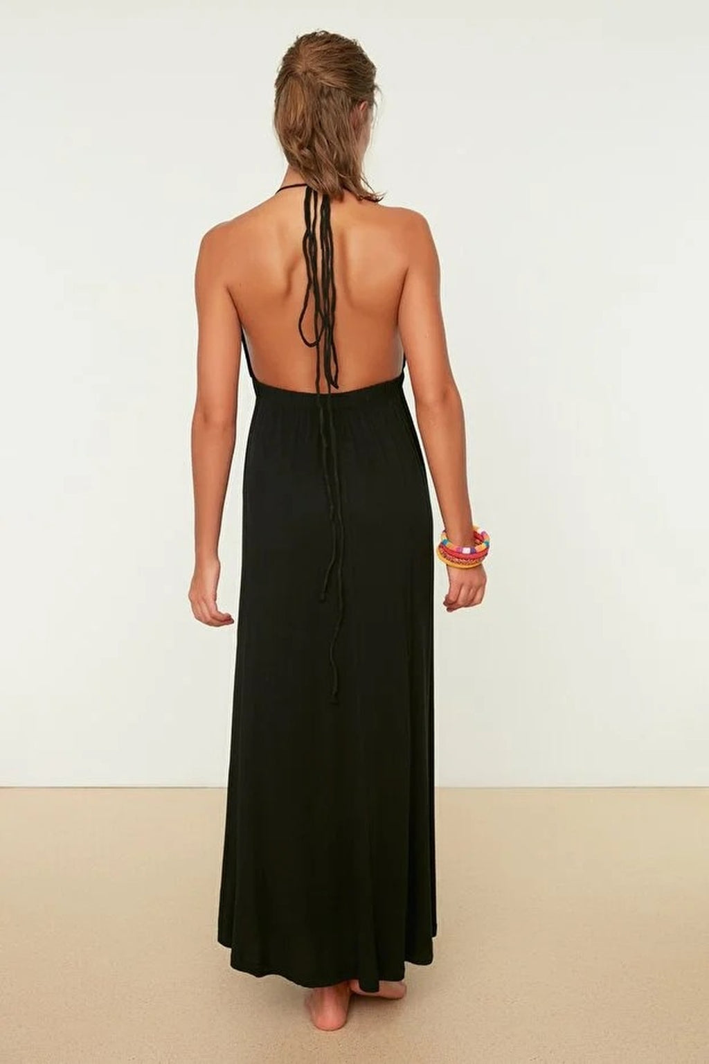 Knitted Maxi Beach Dress with Slit