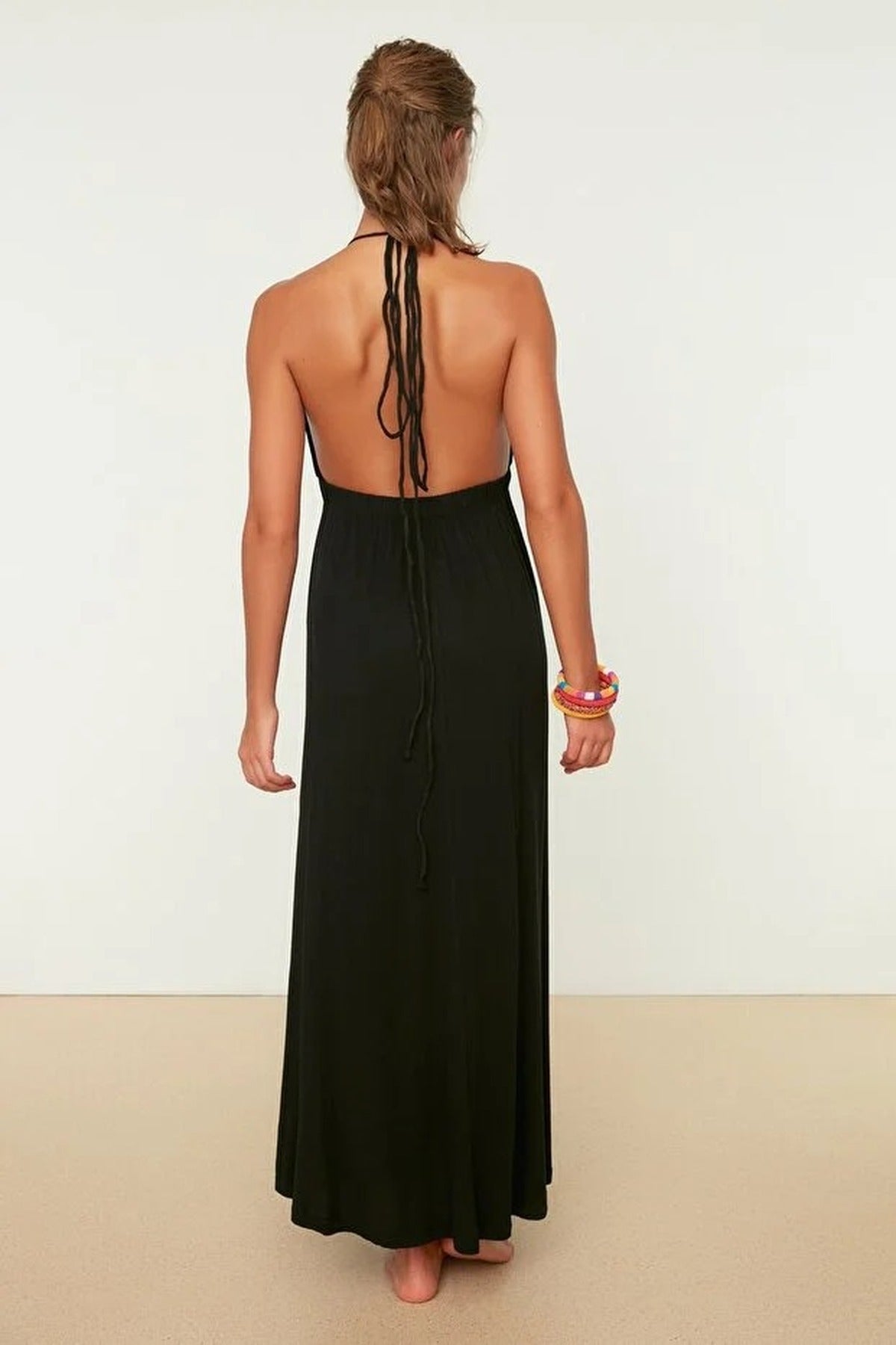 Knitted Maxi Beach Dress with Slit