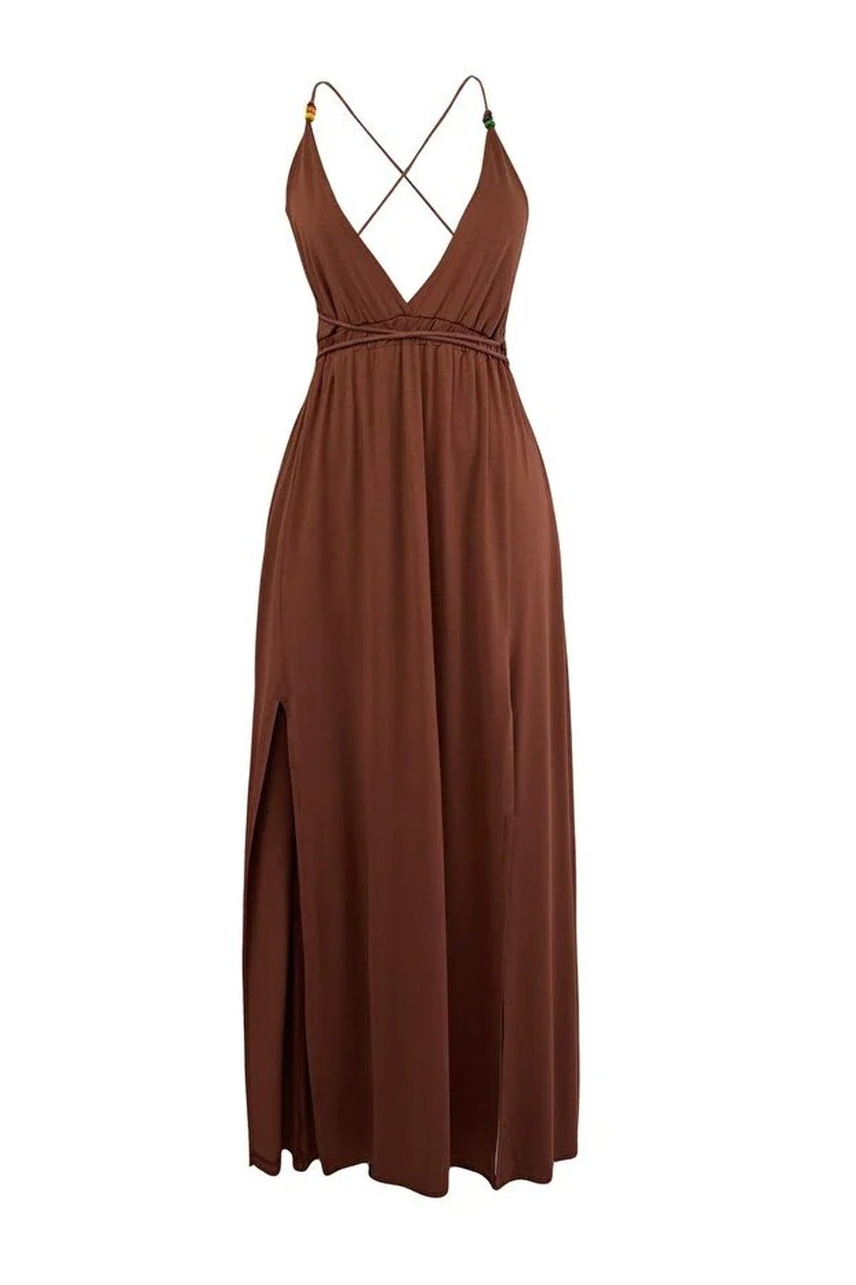 Knitted Maxi Beach Dress with Slit