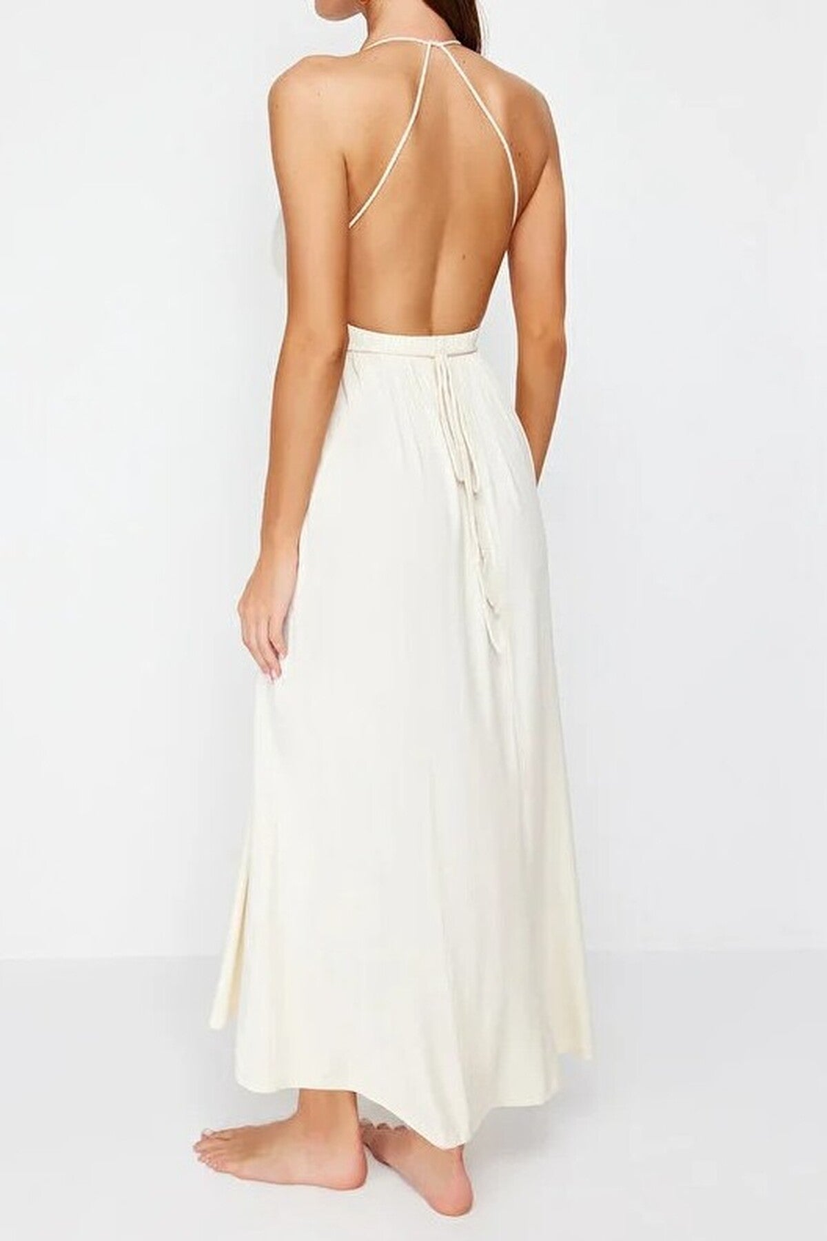 Knitted Maxi Beach Dress with Slit