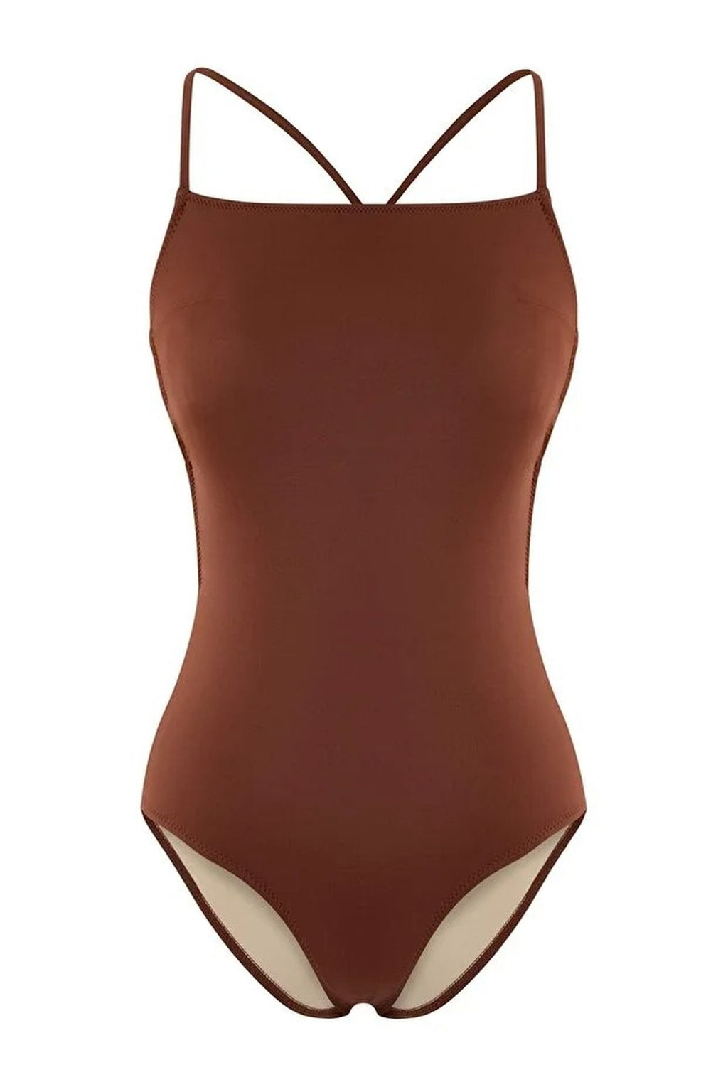 Backless Square Neck Covered Hipster Swimsuit