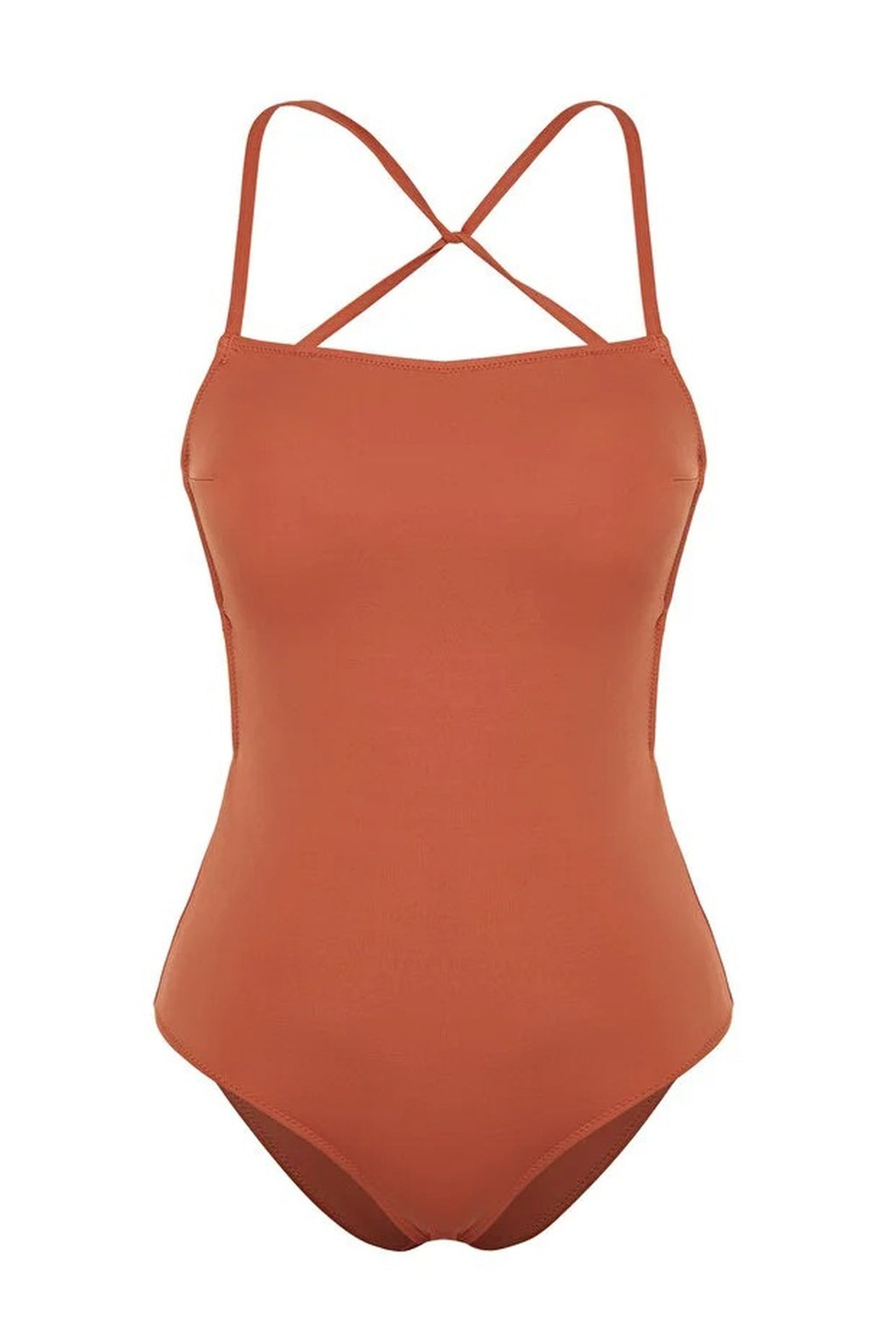Backless Square Neck Covered Hipster Swimsuit