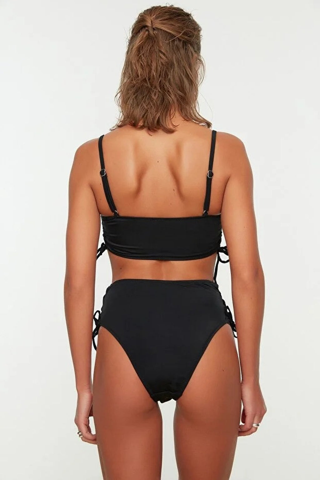Trimmed Regular High Waist Bikini Bottom