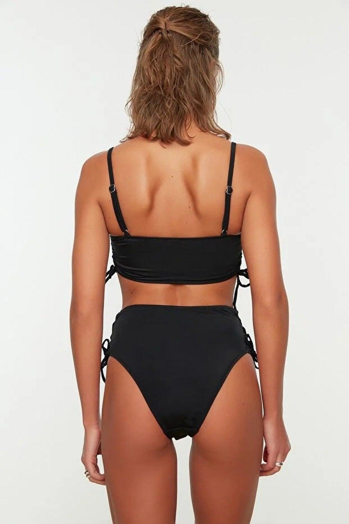 Trimmed Regular High Waist Bikini Bottom