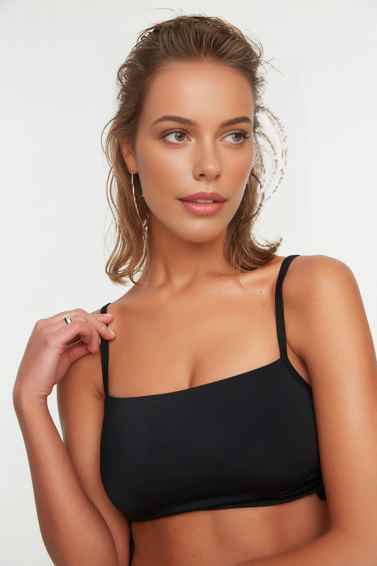 Tunnel Bralette Covered Bikini Top
