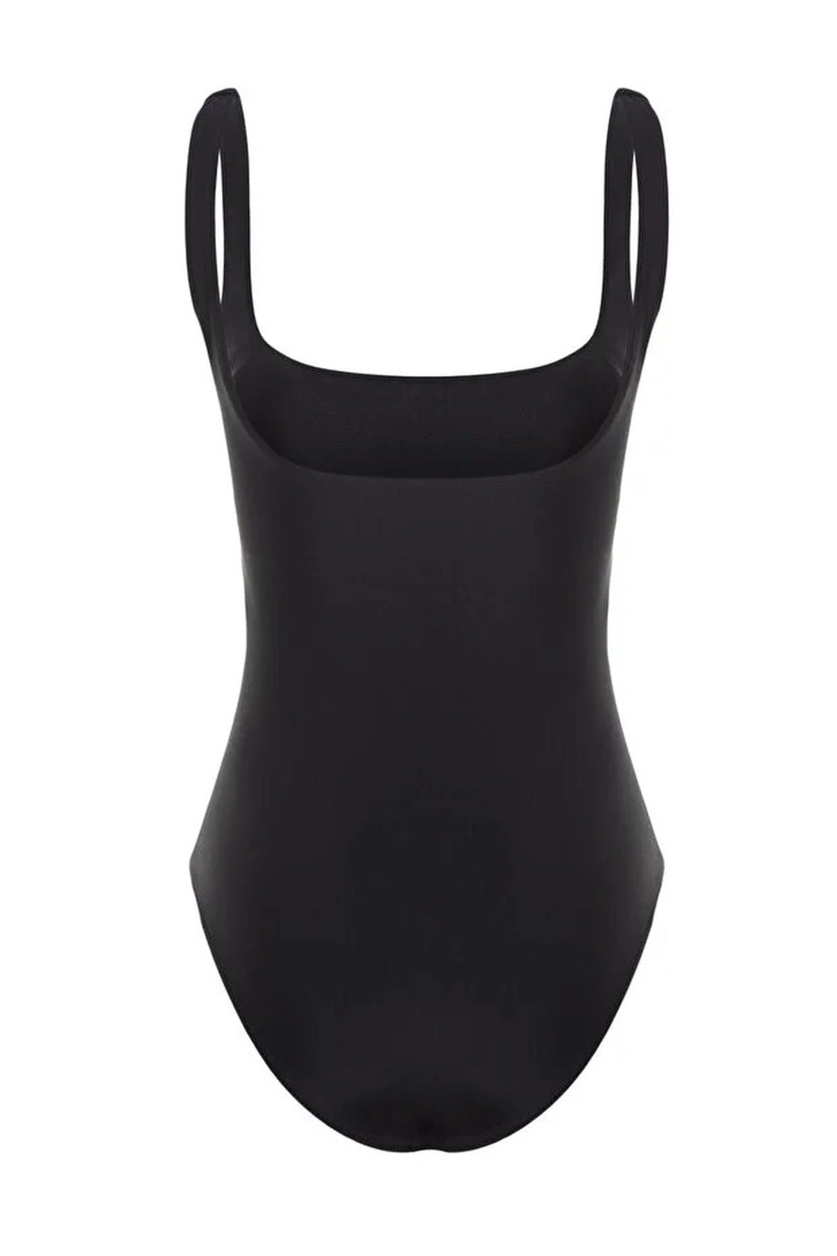 Square Neck Covered Regular Basic Swimsuit