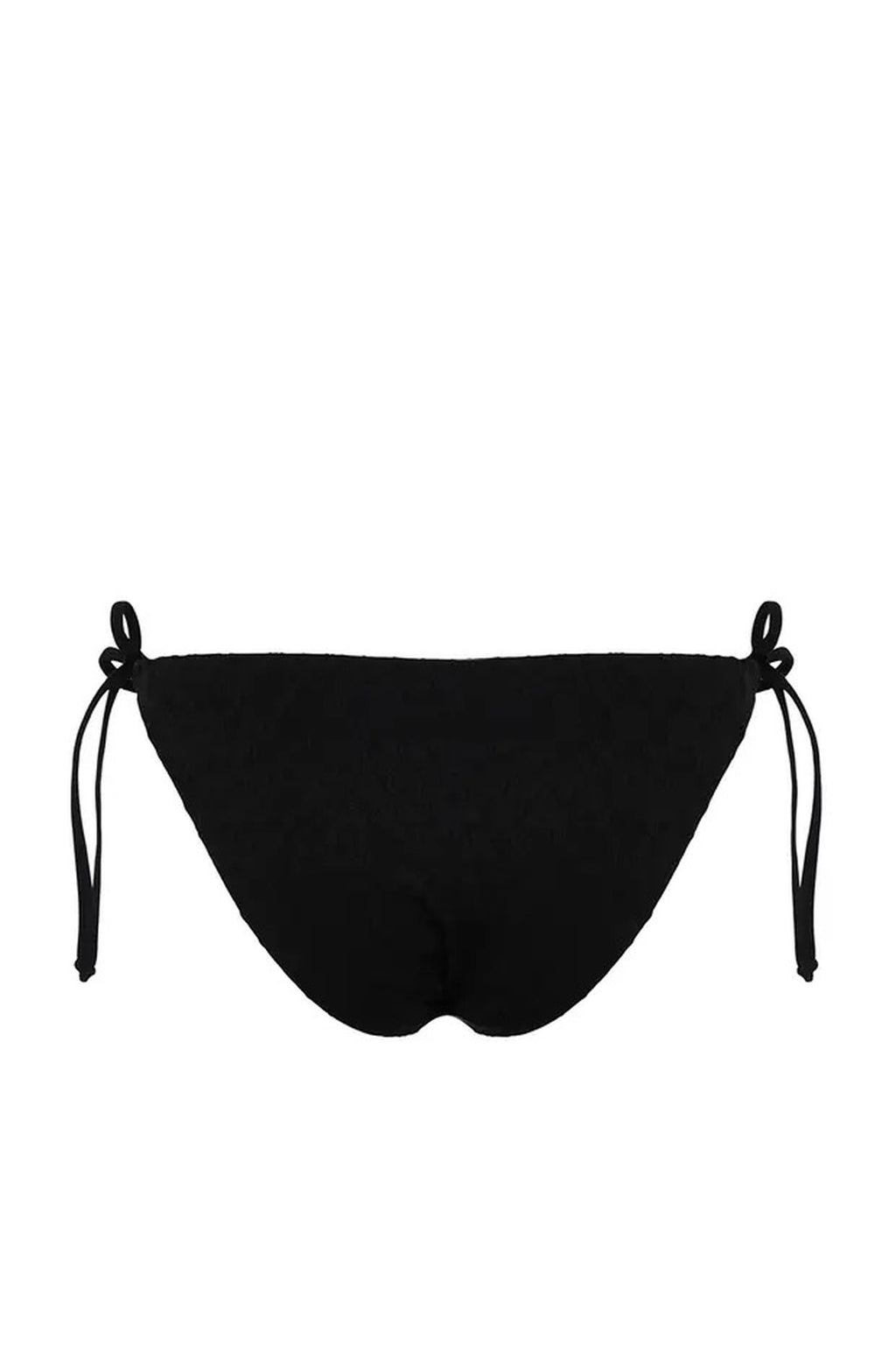 Tie-Up Textured Regular Bikini Bottom
