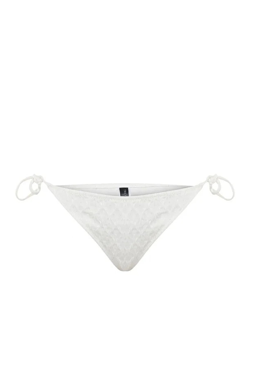 Tie-Up Textured Regular Bikini Bottom