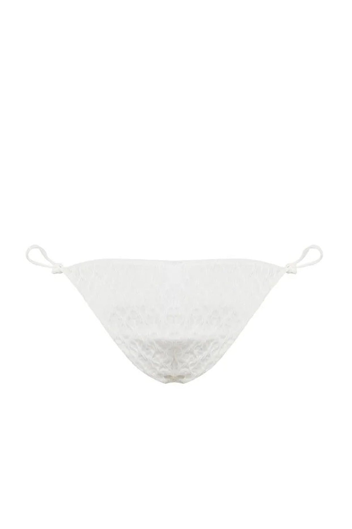 Tie-Up Textured Regular Bikini Bottom