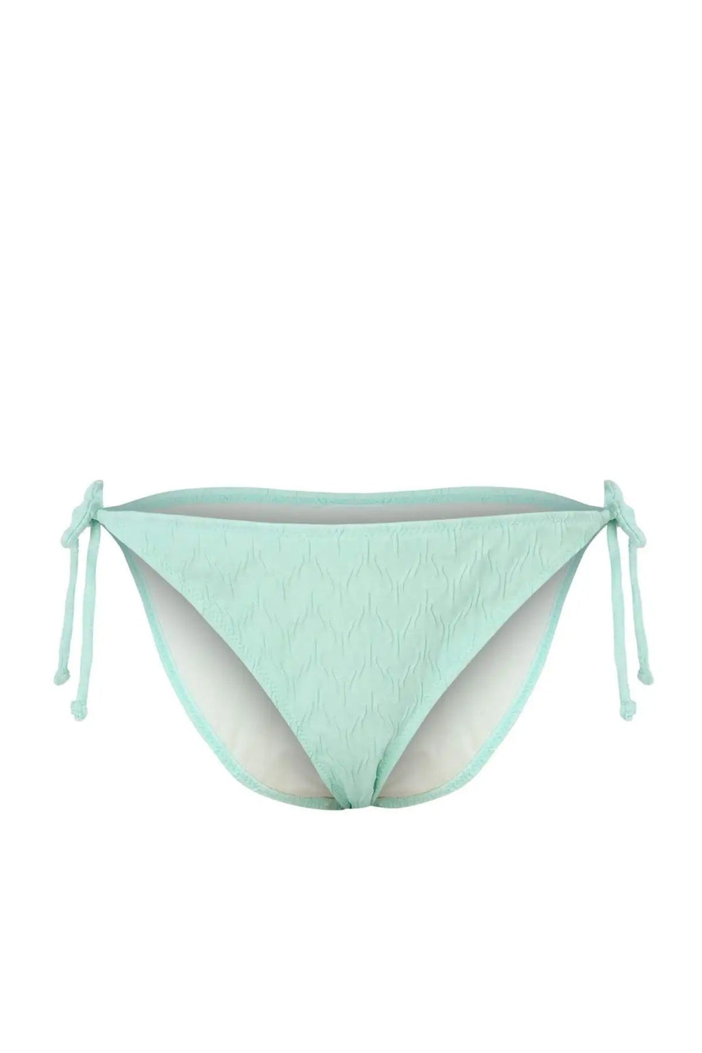 Tie-Up Textured Regular Bikini Bottom